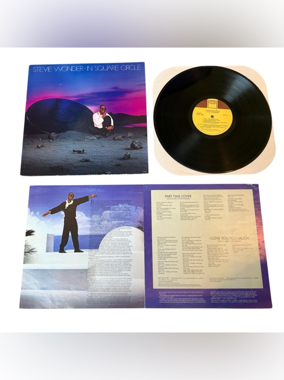 1985 Stevie Wonder - In Square Circle 6134TL Embossed Cover Gatefold W/ Booklet